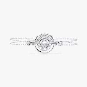 Luxury High Quality 942 Silver Women's Jewelry Moissanite & Natural Diamond Bracelet <b>Charms</b> Elegant <b>Bangles</b> - Product Image 3