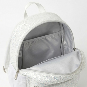 Cheerleading <b>Backpack</b> Custom Printed <b>White</b> Silver Glitter Cheer Athletics Embroidery Nylon/Polyester Bulk OEM Service Wholesale - Product Image 5