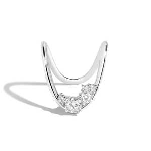Anillo de Oro Sólido de 10K, 14K, 18K con Diamantes Cultivados en Laboratorio, Engaste de Garras, Curva Profunda, 15mm de Ancho, Forma de V, Bandas Apilables, Personalizado, Precio de Fábrica B2B - Product Image 3