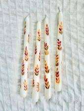 ชุดเทียนแท่งพาราฟินและถั่วเหลืองทำมือสำหรับฤดูใบไม้ร่วง จำนวน 4 ชิ้น สำหรับคริสต์มาส อีสเตอร์ งานเฉลิมฉลองในฤดูหนาว - Product Image 3