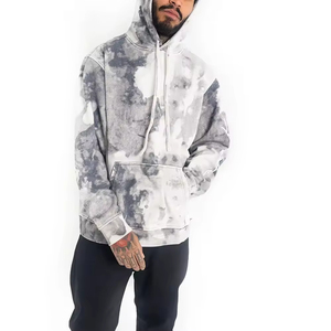 Men's Oversized Hooded Sweatshirt Tie-Dye Print Casual Knitted Pocket Design Autumn Wear Men's Hoodies & Sweatshirts - Product Image 1