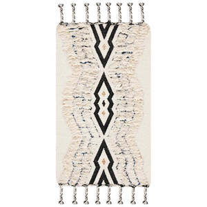 Beni Ourain ébène diamants moderne persan soie Jute tapis noué à la main 190cm Logo chambre salon extérieur Pihue tapis ensembles - Product Image 2