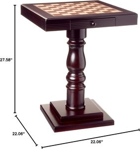 Mesa de Ajedrez de Madera de Lujo |   Mesa de Juego con Base de Pedestal |   Exportación de Muebles para Restaurantes, Hoteles y Cafeterías - Product Image 3