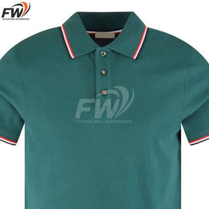 Chemises de golf pour hommes, coupe slim, polyester/coton, respirantes, écologiques, impression par sublimation personnalisée en gros, manches courtes - Product Image 2