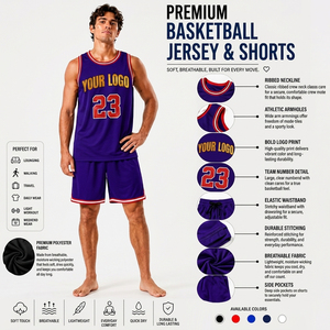 Maillot de basket multicolore sans manches pour l'entraînement sur le terrain et les matchs de compétition - Product Image 6