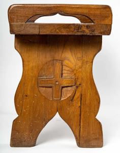 Carved Wooden <b>Stool</b> Made Of Solid Teak Wood High Quality With Brown Finishing For Indoor or Outdoor - Product Image 2