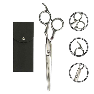 Ciseaux de coiffure professionnels en acier inoxydable finition satinée, ciseaux de barbier 6 pouces, manche ergonomique décalé, ciseaux de coupe de cheveux pour salon - Product Image 1