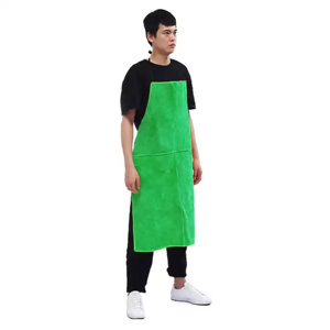Cowhide Split <b>Leather</b> Welding <b>Apron</b> Flame Retardant Heavy Duty Industrial Construction Low Price for BBQ and Welding - Product Image 3