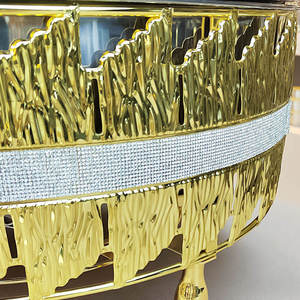 Luxury Gold Hanging Chafing Dish Stainless Steel <b>Buffet</b> Food Warmer with Lid Catering <b>Server</b> Hotel Banquet Tableware - Product Image 2