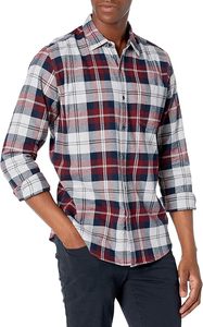 Chemise en flanelle à carreaux pour homme, manches longues, 100 % coton brossé, décontractée, avec poche plaquée simple sur la poitrine, gris clair et noir, vente en gros, ODM - Product Image 3