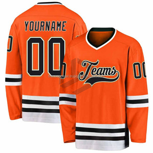 High Quality <b>Men</b> Hockey Wear Sublimation Design Hockey Jersey with Custom Embroidery Polyester ice hockey shirts for adults - Product Image 3