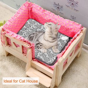 Alfombra Eléctrica Calefactora Impermeable para Perros y Gatos de 27.6x17.7 Pulgadas, Manta Térmica Ajustable Resistente a Mordeduras con Cable de Acero, Almohadillas y Tapetes para Mascotas - Product Image 6