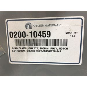 AMAT 0200-10459-P1 ANILLO DE SIRENITAS DE CUARZO DE 200 MM CON MANDO DE SIRENITAS - Equipo y piezas de semiconductores de confianza de la marca global legada - Product Image 3