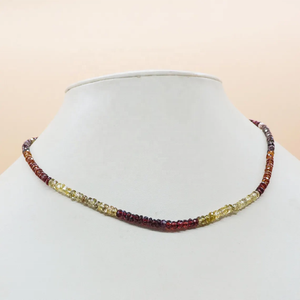 สร้อยคอไพลิน rondelle เหลี่ยมเพชรพลอยธรรมชาติขนาด3.5มม. สำหรับทำเครื่องประดับ - Product Image 3