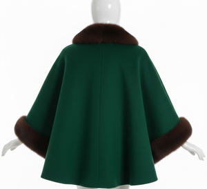 Capes en fourrure élégantes pour femmes – Vêtements d'extérieur de luxe en fausse fourrure, veste d'hiver douce et moelleuse, cape tendance pour femmes pour les soirées - Product Image 5