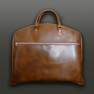 Handmade Genuine Leather Classic Luxury Water Resistant Lightweight Suit Carrier Foldable Garment Bag Heavy-Duty Zipper Casual - Product Image 4