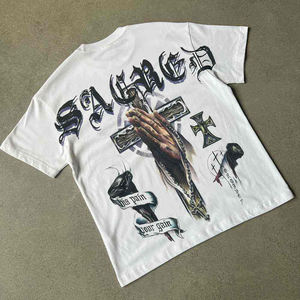 Camiseta Oversize de Algodón 100% de 350GSM para Hombre con Hombros Caídos y Manga Corta, Impresión Personalizada de Alto Gramaje para Fabricantes de Ropa - Product Image 2