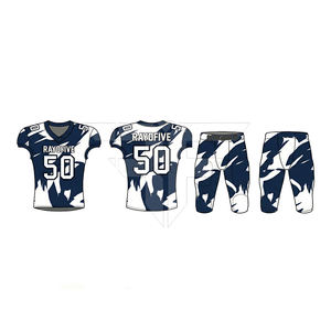 Uniforme de Fútbol Americano de Alta Calidad al Mejor Precio, Logotipo Personalizado Impreso, Transpirable, Antibacterial, de Secado Rápido, Manga Corta, 100% - Product Image 1