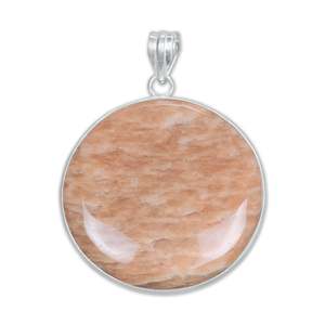 Collares Colgantes Vintage al por Mayor de Latón Chapado en Oro/Plata con Engaste de Bisel y Gema de Amazonita Melocotón para Aniversarios y Ocasiones Especiales - Product Image 5