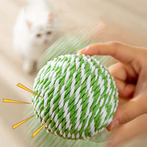Juguete Ecológico y Moderno para Gatos, Pelota Interactiva de Sisal para Limpiar los Dientes - Product Image 2