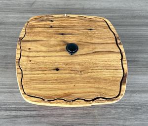 Panier de rangement en bois écologique fait main de qualité supérieure avec poignées, organisateur moderne pour la cuisine, la salle de bain, la chambre à coucher, le salon - Product Image 1