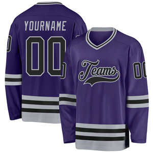 Professional Sports Hockey Jersey Custom Made Team Uniform With Player Name Number And Breathable Mesh Fabric - Product Image 1