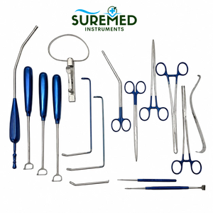 Tonsillectomy Adenoidectomy ENT Surgical Instruments <b>Set</b> With Stainless Steel <b>Box</b> Adenotonsillectomy Surgery <b>Tools</b> - Product Image 1