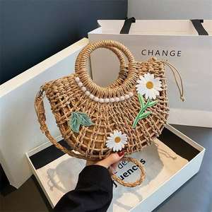 Nuevo Bolso de Mano de Mujer a la Moda con Estampados de Animales, Tejido a Crochet, con Cierre de Cremallera y Broche - Product Image 1