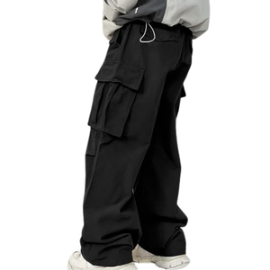 Best Price Hot Selling High Street Mid Waist Oversized Men's Cargo Pant Casual Trousers Breathable Eco-Friendly Loose Pants - Product Image 4