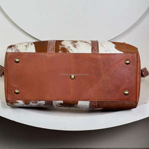 Usine Nouveau Design Fabriqué À La Main En Cuir De Vachette Sac Duffel Spacieux Intérieur Vintage Voyage Compagnon Nuit Weekender Sacs - Product Image 5
