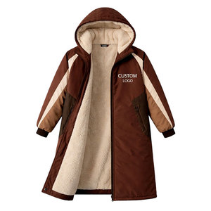 Premium Quality Customized Logo Swim Parka Waterproof Windproof Thermal Hooded Long Coat for Swimming Training and Beach Use - Product Image 3