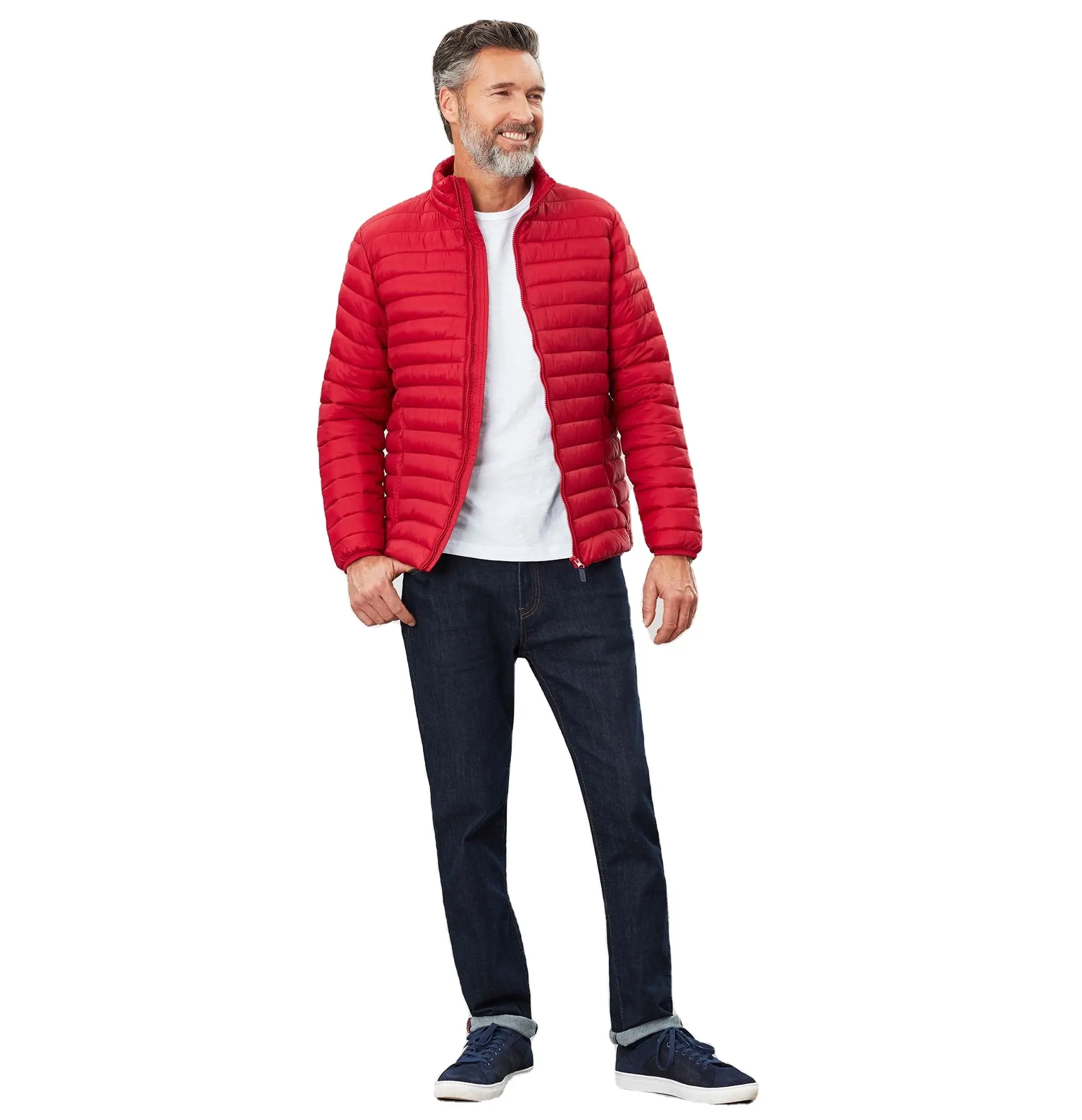 Men 2022 New Design Puffer Bubble Jacket Red Color With Custom Logo and Colors Puffer Jacket
