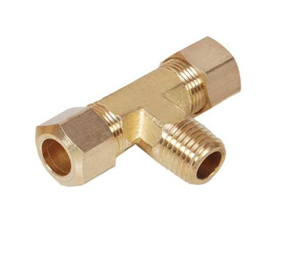 Conectores en T de Latón de Alta Calidad, Mecanizados por CNC, Lisos, de 1/8", 1/4", 3/8", 1/2", 6mm, 8mm, 10mm, 12mm, con Doble Férula, para Compresión Hidráulica - Product Image 4