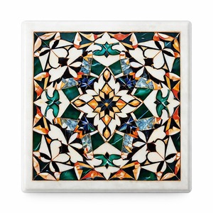 Traditional Eco Friendly Geometric <b>Marble</b> Inlay Mosaic Tile Handmade Stone Design - Product Image 2