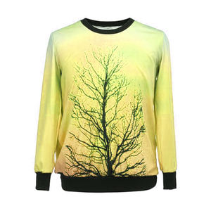 Sweat-shirts à manches longues avec logo personnalisé en sublimation intégrale, faible MOQ, prix bas, sweat-shirts à col rond sublimés - Product Image 1