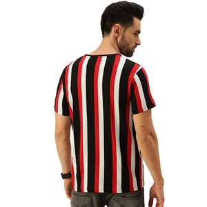 T-shirts pour hommes, coupe courte, oversize, style boxy, manches courtes, 2i0 GSM, t-shirts vierges épais, color block - Product Image 3