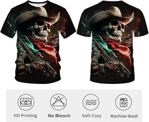 T-shirt en coton noir pour homme, manches courtes, col rond, coupe ample, imprimé graphique, style streetwear, jersey écologique - Product Image 2