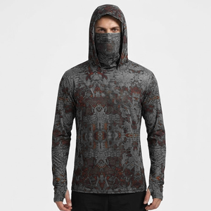 Sweat-shirts de pêche pour hommes 100 % polyester, confortables, respirants, à manches longues, avec design sublimé et fonction imperméable - Product Image 3