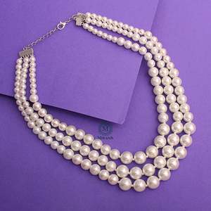For Barbie 24K Gold Plated Gemstone Pearl Layered Necklace with Diamond Accent - Product Image 4