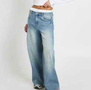 Pantalon en jean décontracté pour femme, coupe bootcut, streetwear, été, polyester/coton, taille mi-haute, séchage rapide, style vintage, vente en gros, haute qualité - Product Image 1