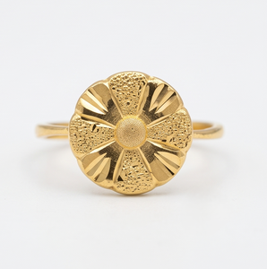 DIVYORO SUNBURST FLORAL แหวนผู้หญิงคลาสสิกชุบทอง 22k - Product Image 1