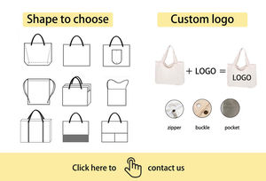 Sac fourre-tout en papier kraft écologique pour femmes avec poche, logo personnalisé, sac de shopping réutilisable - Product Image 2