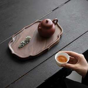 Plateau de service décoratif artisanal en bois, forme irrégulière, design Wabi Sabi, pour petit-déjeuner, dîner et desserts, respectueux de l'environnement - Product Image 3