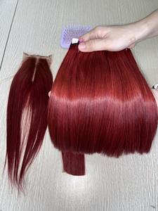 Extensiones frontales de encaje de cabello humano vietnamita recto de hueso sin procesar súper doble alineado de la mejor calidad 360 completo - Product Image 3