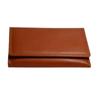 Porte-clés en cuir véritable fait main, imperméable, de haute qualité, avec crochets métalliques, poche zippée, design compact pour clés de voiture et cartes