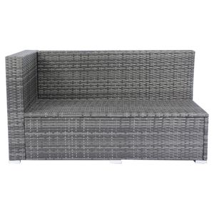 Set di Mobili da Esterno in Rattan Intrecciato a 8 Pezzi, Colore Grigio, con Scatola Portaoggetti, Cuscini, Divano Resistente ed Elegante - Product Image 1