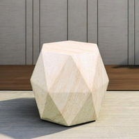Table en béton géométrique décorative moderne, légère et écologique, imperméable, pour salon, meubles d'extérieur