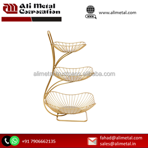 ตะกร้าเหล็กทรงชามโลหะรูปหัวใจ3ชั้นปรับแต่งได้สำหรับบ้านและห้องครัวที่เก็บผักและผลไม้ - Product Image 6