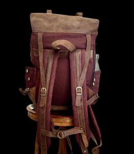 กระเป๋าเป้สะพายหลังหนังแท้ผ้าแคนวาส น้ำหนักเบา กันน้ำ สำหรับเดินทาง ใส่แล็ปท็อป ปิดซิป ปรับแต่งได้ตามต้องการ OEM LCB-0010 - Product Image 2