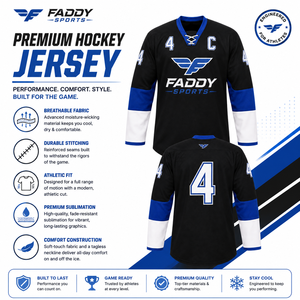 Maillot de hockey sur glace personnalisé sublimé – Créez votre propre tenue d'entraînement d'équipe – Respirant, à lacets – Uniformes de hockey pour hommes et jeunes – Maillot de sport - Product Image 4